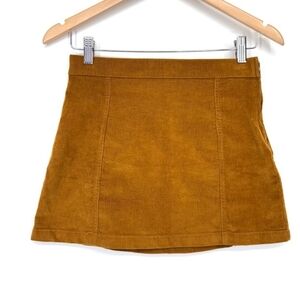 J. Crew Crewcuts Warm Brown Micro Corduroy Mini Skirt Adjustable Girl’s Size 12